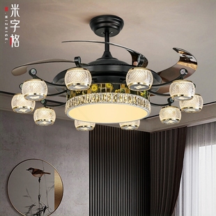 客厅吊灯2025新款 新中式 风扇灯广用一体灯东中山灯具餐厅吊扇灯家