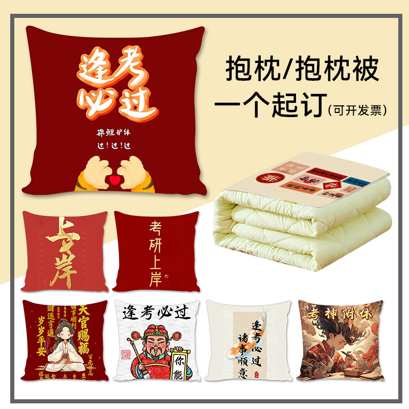 逢考必过抱枕中招高考金榜题名