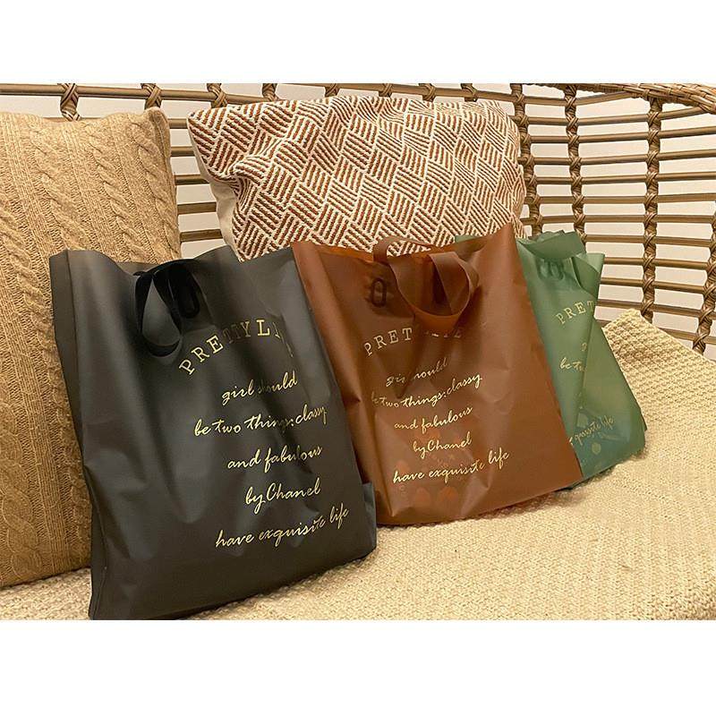 全磨砂半透明女装服装店手提袋礼品购物塑料包装衣服袋子印刷logo