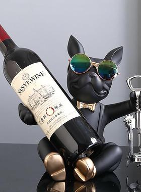 兔子红酒架装饰品客厅乔迁礼物轻奢客厅餐桌面餐边柜酒托酒柜摆件