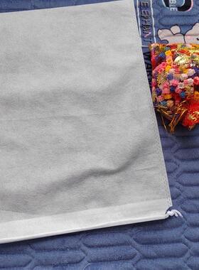 F6L30克环保无纺布袋抽绳束口鞋子饰品收纳袋防尘袋白色透气无纺