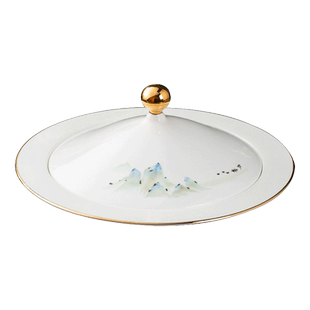 亚彩骨瓷隔水炖盅酒店会所燕窝炉蒸蛋碗炖罐景德镇陶瓷烛火小汤盅