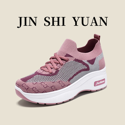 鞋子女2024春季新款外贸女鞋透气布鞋shoes厚底休闲鞋女