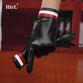 加绒保暖薄款 进口山羊皮手套男士 开车单层冬季 骑行真皮手套男触屏