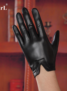 进口头层真皮手套男士冬季触屏保暖骑行山羊皮薄款骑车开车皮手套