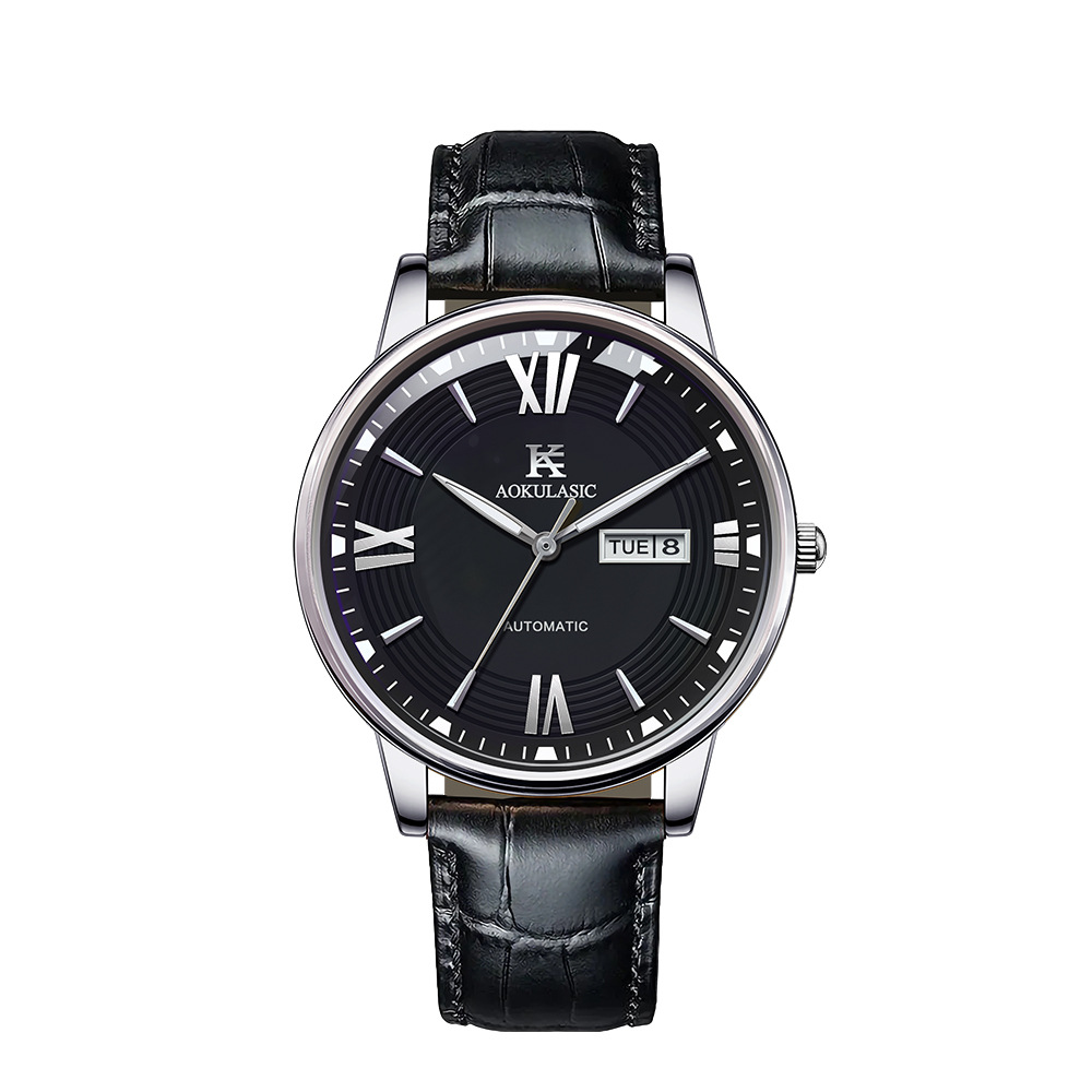 2025奥古拉斯全自动机械表男士超薄防水夜光自动上弦简约商务手表