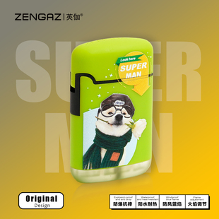 zengaz英伽Superman潮玩充气打火机防风防爆雪茄个性 创意点烟器