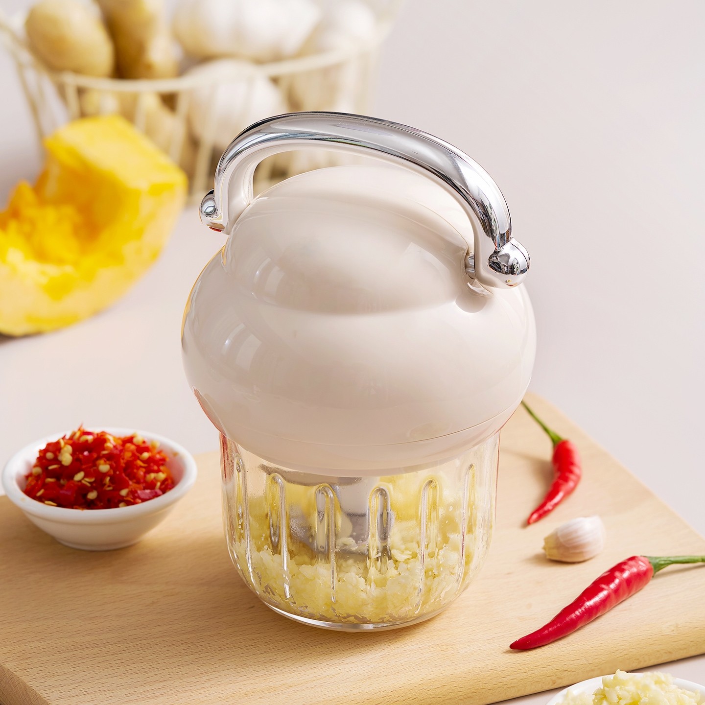 onlycook电动捣蒜器小型多功能绞蒜蓉料理机肉机厨房辅食打蒜泥