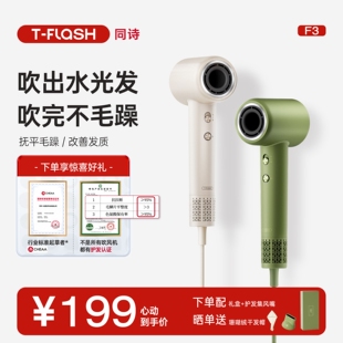 同诗/艾齐高速吹风机家用静音速发电吹风生日礼物F3干等离子护养