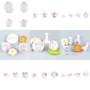 小雏菊樱花梅花馒头翻糖模具卡通花样立体弹簧压花椭圆菱图形工具