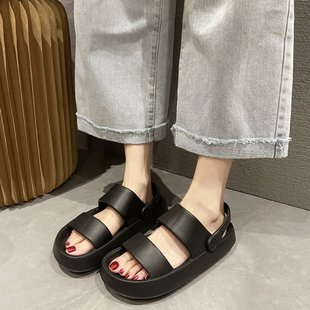 女情侣家用凉 麦德龙夏季 凉拖鞋 女一鞋 两穿EVA厚底外出踩屎感拖鞋