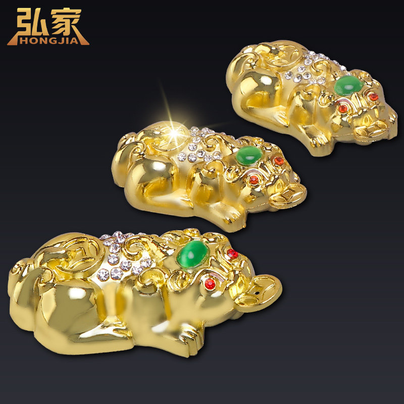 貔貅摆件迷你小金皮丘把件合金创意家居办公桌装饰工艺品桌面摆件