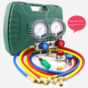 洪森双表汽车空调R134A氟化物表Hs-S60-101充液双表工具制冷剂制