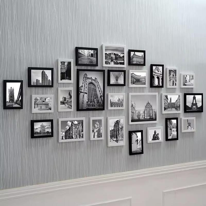 简约现代客厅照片墙装饰相框墙欧式背景墙相框创意挂墙组合相片墙