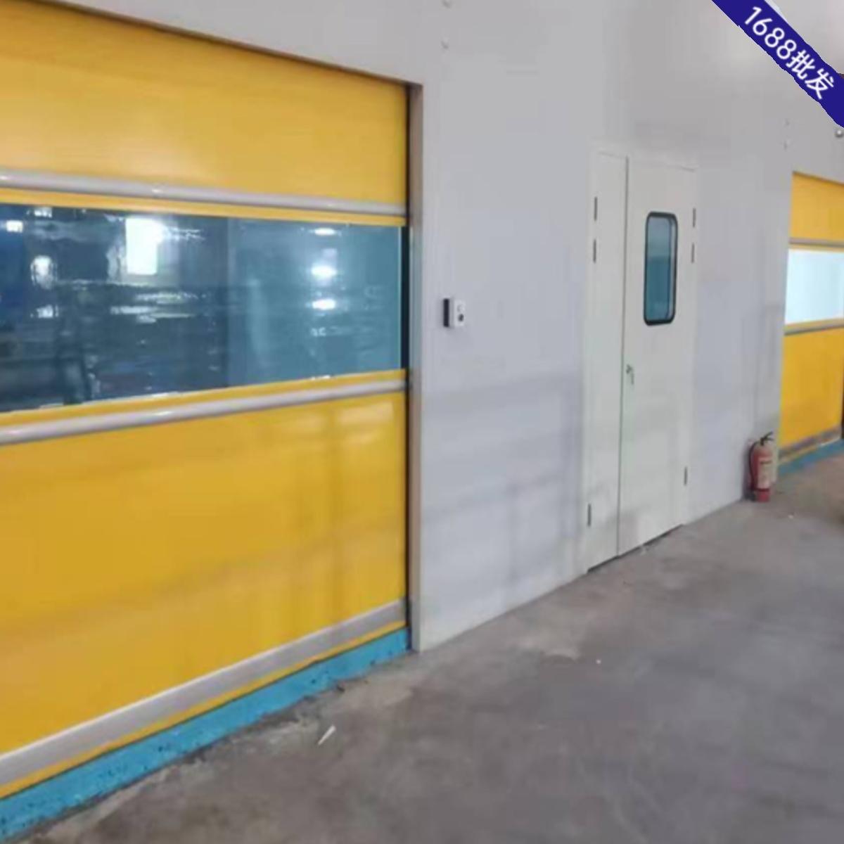 无尘净化车间自动感应pvc快速卷帘门堆积门工业升降门保温隔音门