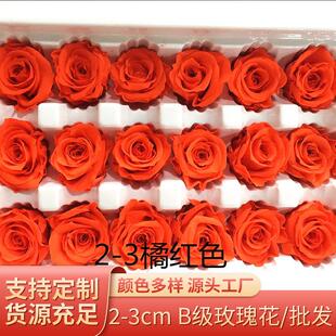 厂家2-3cmB级玫瑰花保鲜永生花圣诞七夕礼盒生日礼物DIY