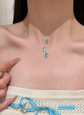 清冷气质水滴项链2025新款