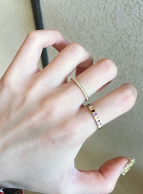 焦糖香芋滴釉开口可调戒指