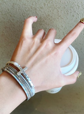 Vintage古着十字架多层手环