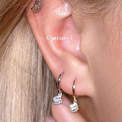 仙莉丝闪闪锆石吊坠耳圈