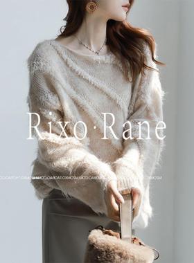 法国Rixo Rane⭐ 温柔风设计感毛衣女春秋冬软糯马海毛针织衫上衣