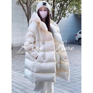 Rixo Dore法国新风格中长连帽时尚羽绒服冬季设计时尚利基夹克的