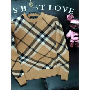 男士 BellerLee 格子条纹内搭保暖 针织衫 毛衣潮流加厚长袖 冬季 大码