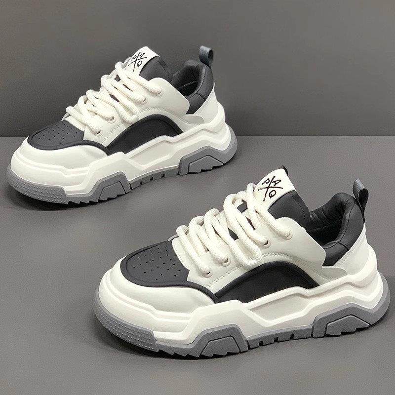 法国AJMY男鞋秋冬爆款透气百搭厚底休闲潮鞋增高鞋运动户外板鞋