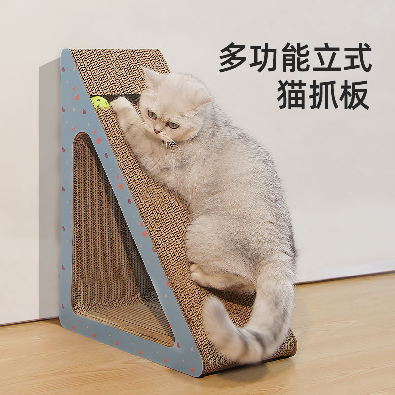 猫抓板立式耐磨不掉屑大型猫玩具磨爪器耐抓瓦楞纸猫爪板猫咪用品 宠物/宠物食品及用品 猫抓板 原图主图