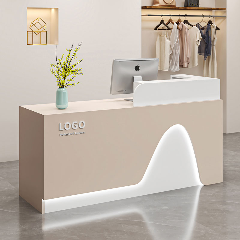 服装店收银台店铺小型女装男装理发店吧台美容院网红前台桌接待台