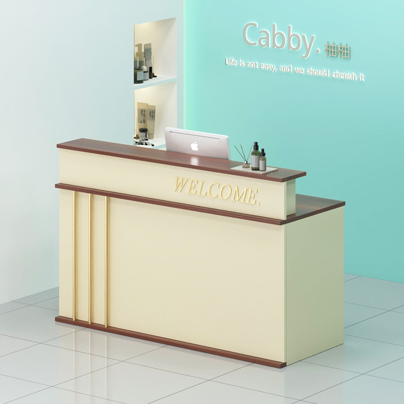 收银台小型吧台简约现代超市美容院理发店服装店接待台鞋店柜台桌