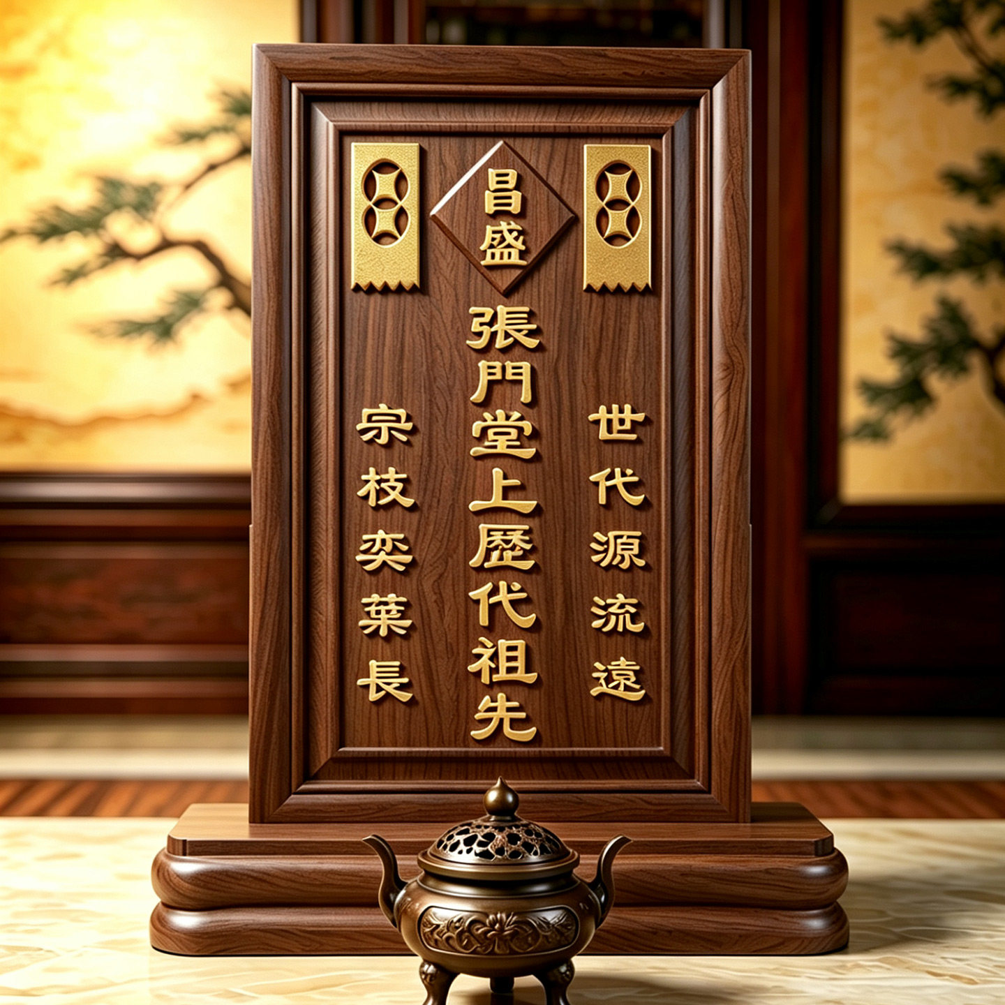 家用实木祖先牌位祠堂神位宗祠祖先神位牌天地君亲神位地主爷神位