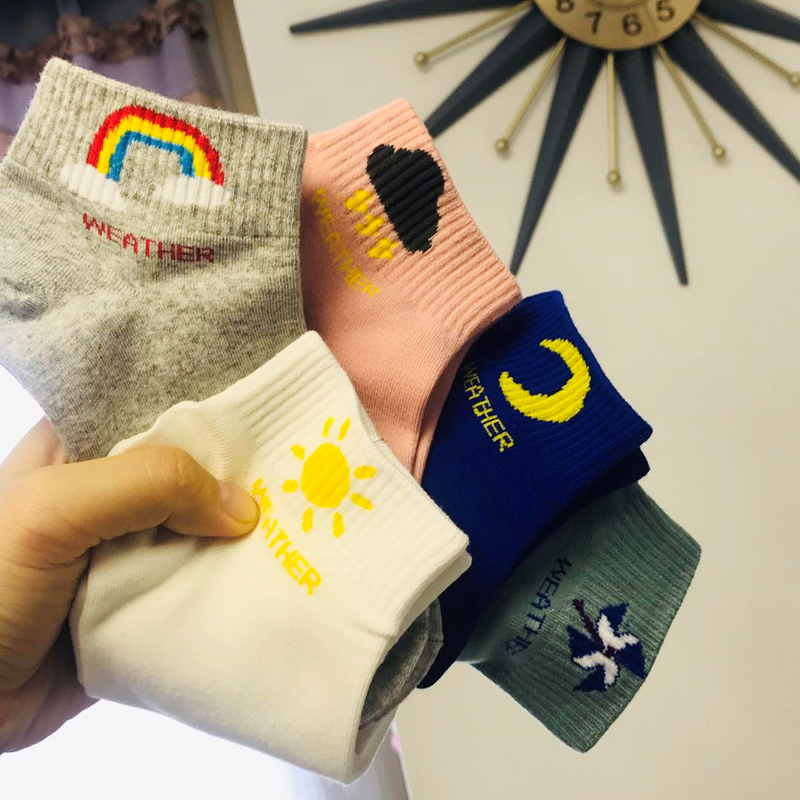 袜子女ins潮短袜浅口夏季薄款纯棉韩国可爱日系卡通爱心天气船袜|msdalam kategori Pakaian Dalam/seluar dalam lelaki/tracksuit, Sock/bottoming stoking/stoking/kaki sarung kaki - dari Buy2taobao.com untuk memberikan perkhidmatan ejen Taobao profesional membeli