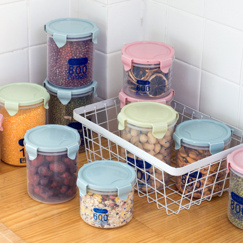 厨房五谷杂粮收纳密封罐卡扣储物罐透明带刻度收纳盒罐子冰箱保鲜,厨房/烹饪用具,密封罐,淘宝优惠券,粉丝福利购,淘宝优惠卷