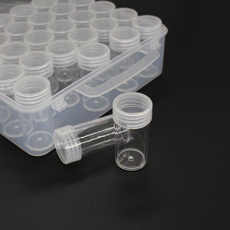 30格圆瓶收纳盒新款米珠美甲钻饰分装瓶分格钻石画收纳储物独立瓶,居家布艺,钻石绣,淘宝优惠券,粉丝福利购,淘宝优惠卷