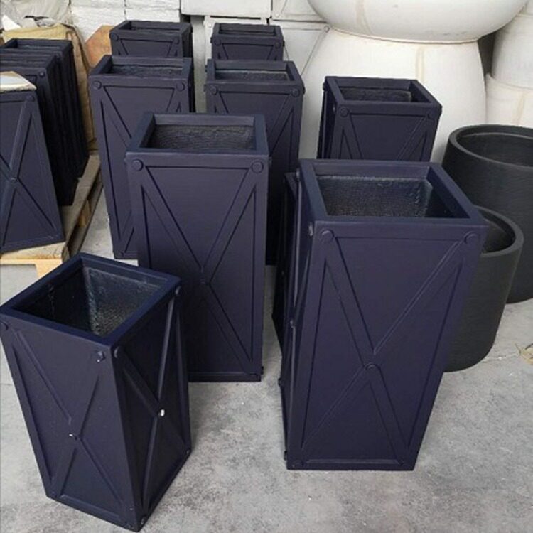 隔断户外工程绿化植物纤维镁泥花箱 异性楼顶成品落地试花盆设备