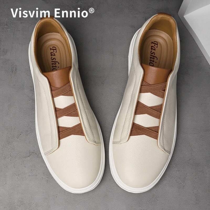 VISVIM ENNIO无鞋带上班皮鞋男款2026新款免系鞋带真皮软底男鞋夏