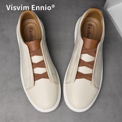 VISVIM ENNIO无鞋带上班皮鞋男款2026新款免系鞋带真皮软底男鞋夏