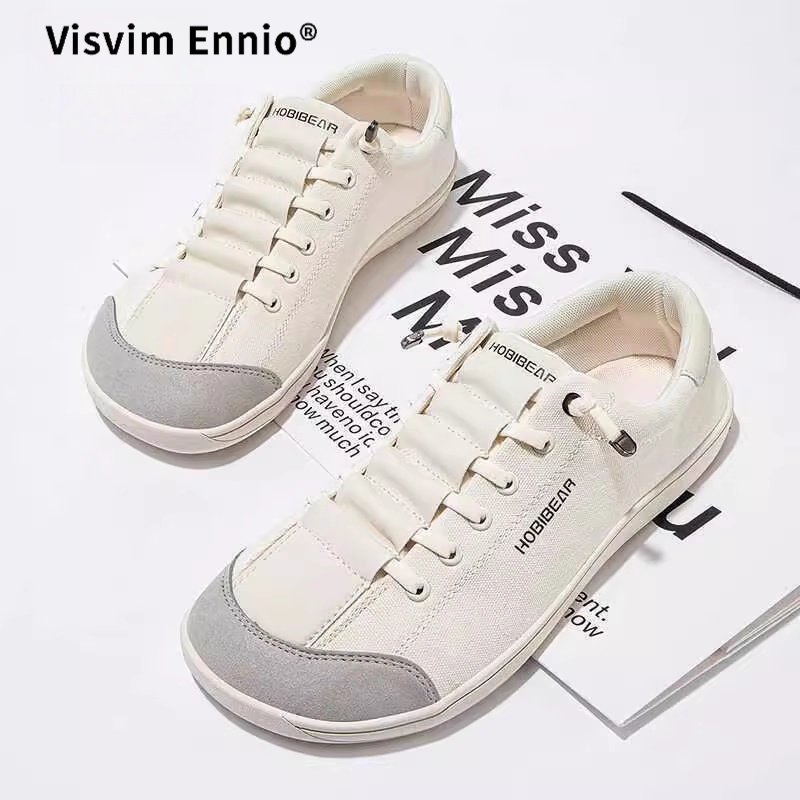 VISVIM ENNIO男女鞋夏季透气一脚蹬帆布宽楦布鞋宽头赤足鞋