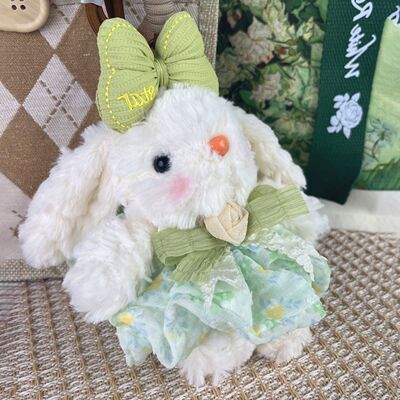 新款可爱垂耳兔毛绒钥匙扣