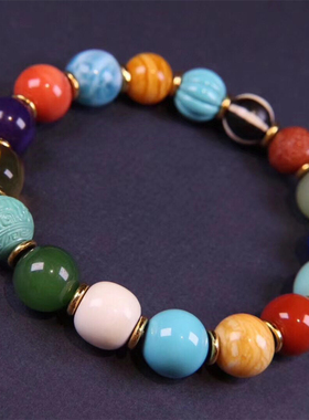 私人邦提克老蜜蜡舒俱来多宝手链