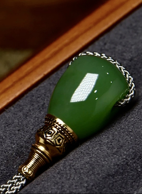 俄料碧玉三通精工分体正阳绿无黑点沉香星月金刚手串手链配饰隔珠