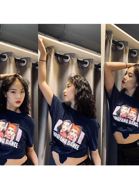 NF Dance宁方拉丁舞舞服男女儿童均款漫画百搭棉休闲T衫#173/173