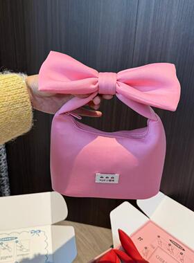 wyd小樱桃 25秋轻便外出蝴蝶结包包礼物手袋手提包