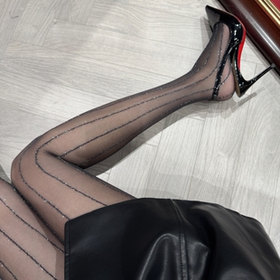 【wyd小樱桃】超薄宽blingbling亮丝小众条纹丝袜打底连裤袜