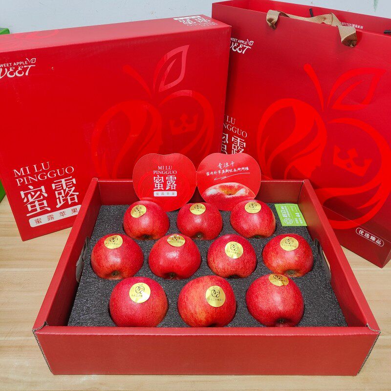 正宗高糖蜜露苹果礼盒装6斤当季新鲜水果脆甜多汁大果红苹果包邮