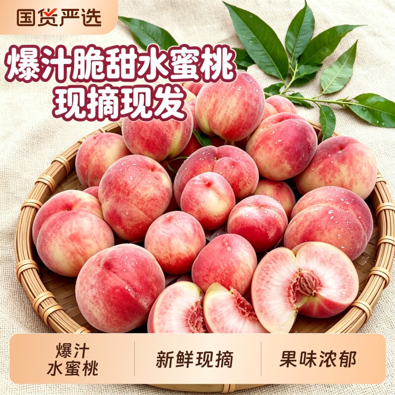 现摘水蜜桃毛桃当季水果
