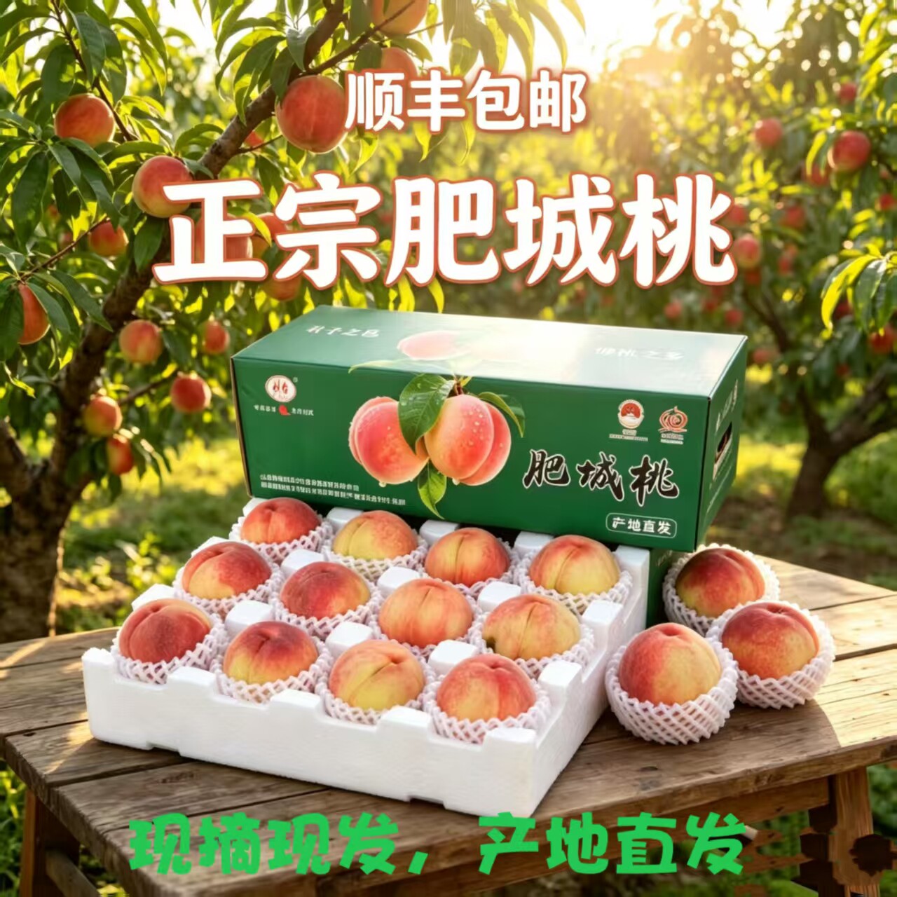 山东肥城水蜜桃新鲜毛桃