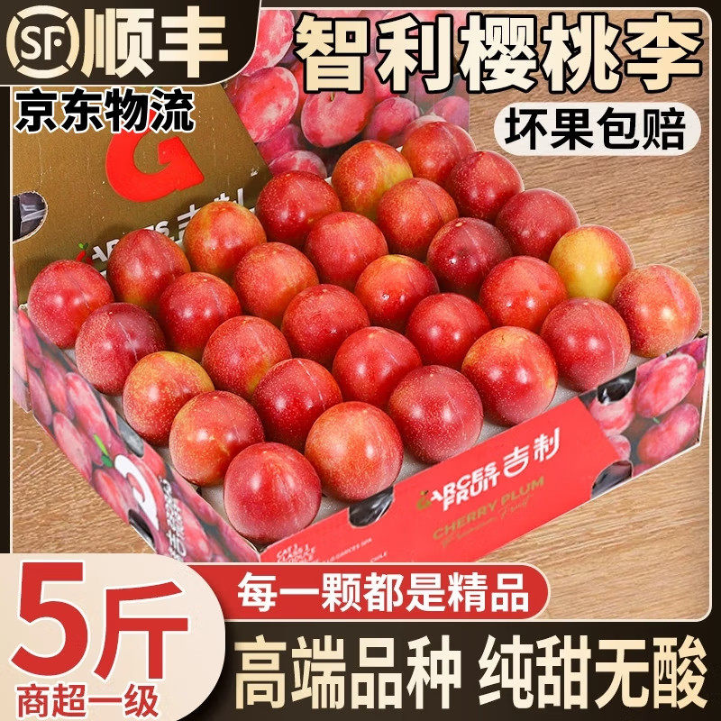 智利进口樱桃李纯甜红李