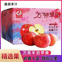 万荣羊奶苹果礼盒装新鲜水果时令应当季脆甜冰糖心山西奶油红富士